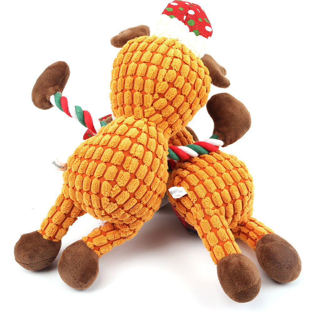 Christmas Reindeer Pet Dog Plush Squeaky Toy