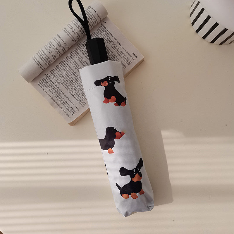 Cute Cartoon Dachshund Umbrella