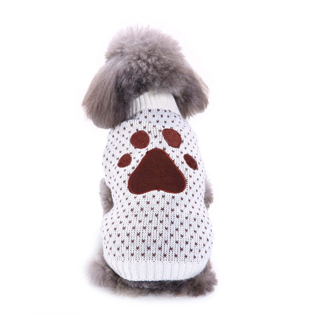 Christmas Snowflake Paw Dog Sweater