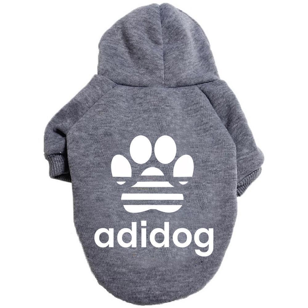 S-9XL Polyester Dog Paw Dog Hoodie in Gray, Red, Pink, Blue and black