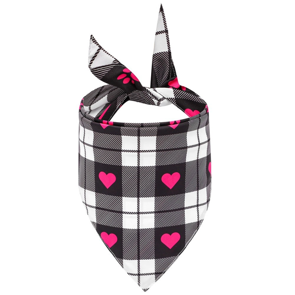 Love and Kiss Valentine's Day Pet Dog Scarf Bandana