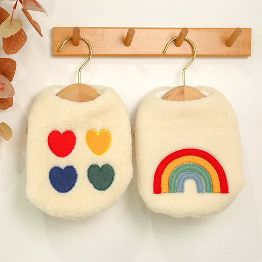 Warm Four-Color Love Vest Rainbow Clothes