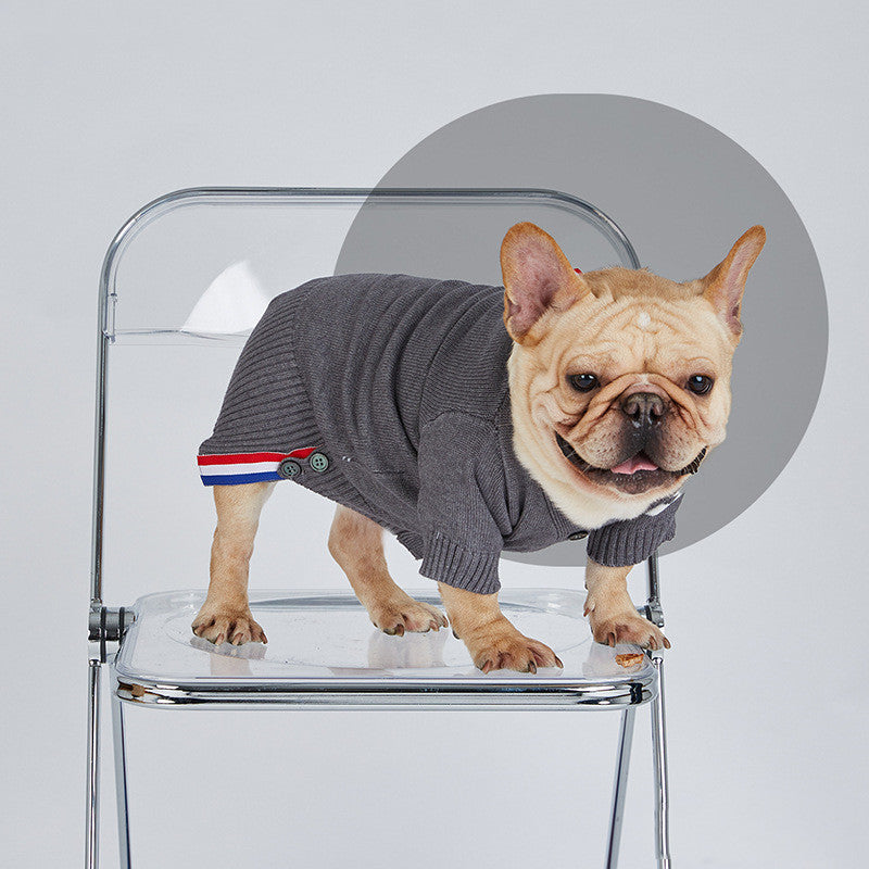 Dog Sweater Warm Knit Sweater Pet Clothing Small And Medium-sized Dog Two-legged Clothes