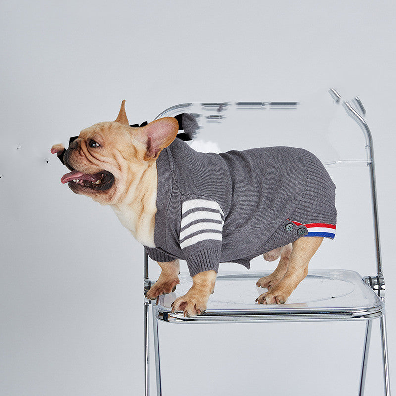 Dog Sweater Warm Knit Sweater Pet Clothing Small And Medium-sized Dog Two-legged Clothes