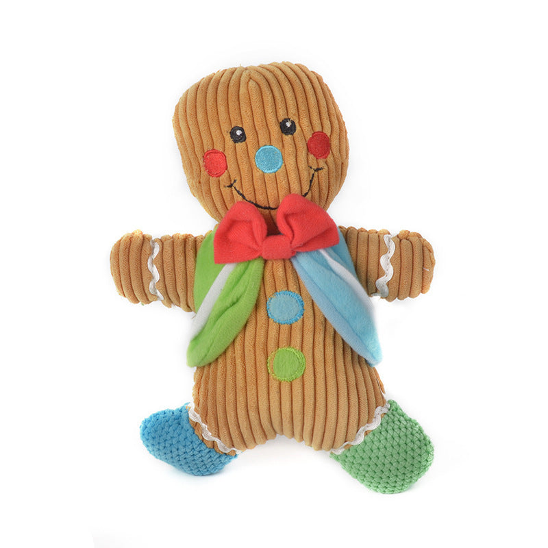 Pet Dog Big Gingerbread Man Christmas Squeaky Toy