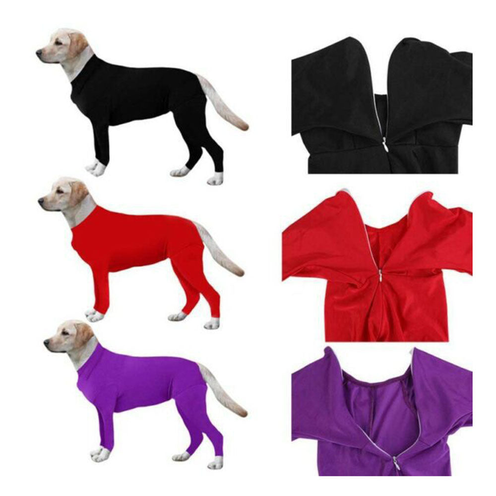 Dog Long John Base Layer Pajama in Red Black Pink Blue and Purple