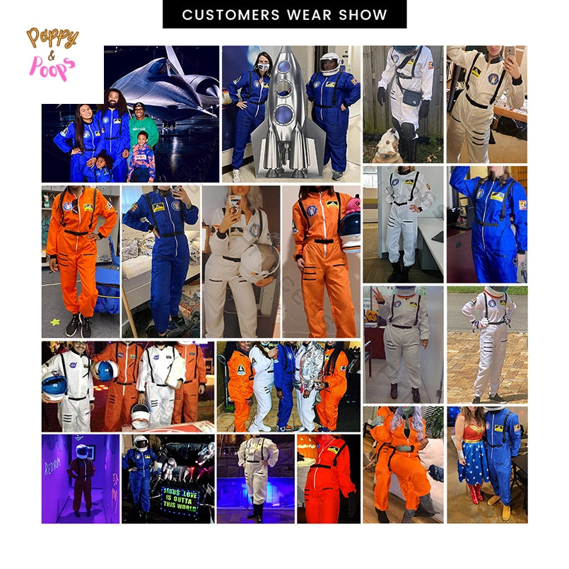 Matching Adult Astronaut Flight Suit Costume sold by Poopy and Poops General Pet Store poppyandpoops.ca