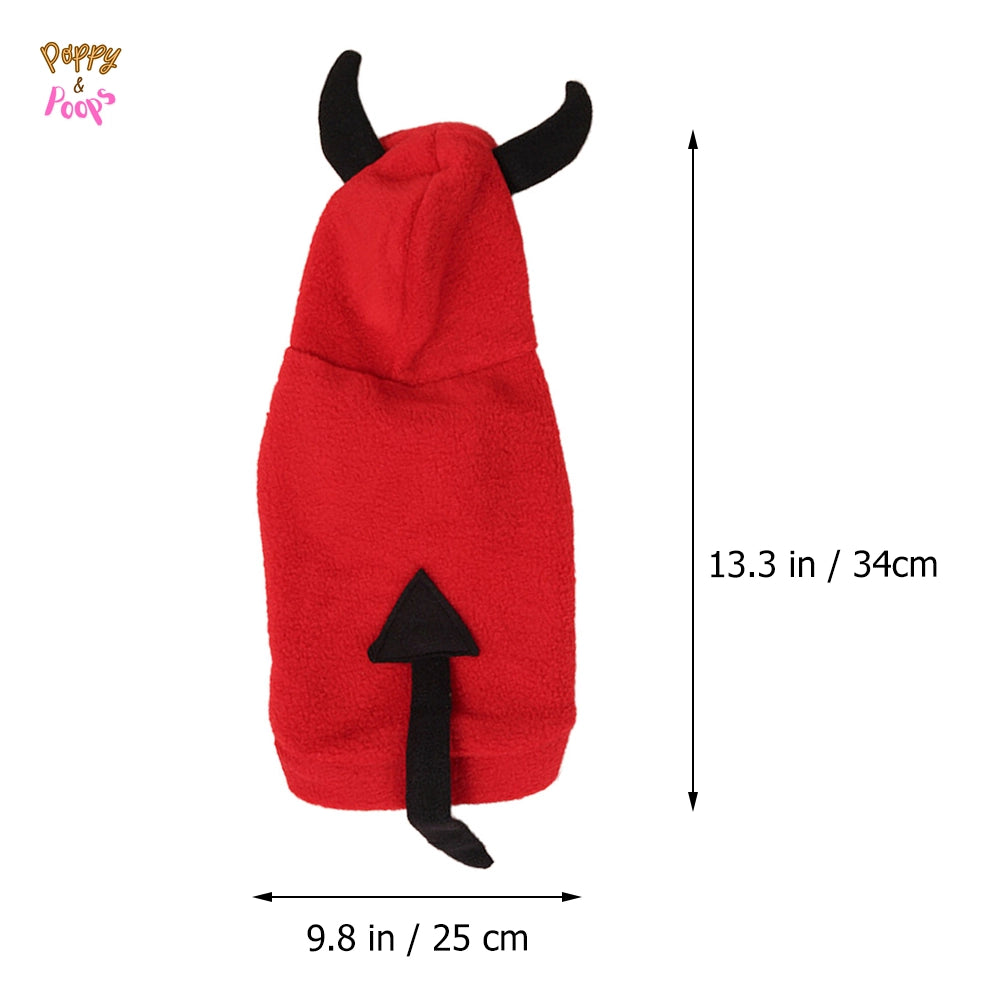 Matching Pet Dog Demon Halloween Costume sold by Poopy and Poops General Pet Store poppyandpoops.ca