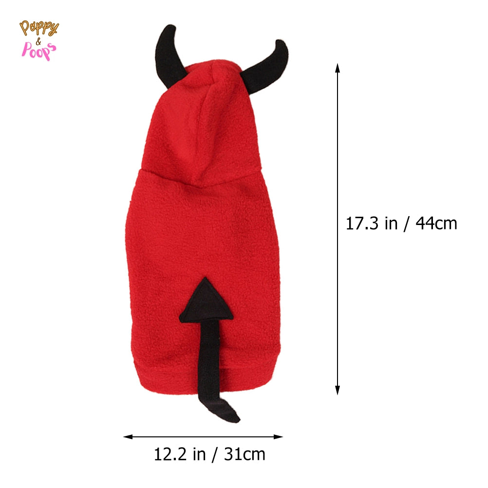 Matching Pet Dog Demon Halloween Costume sold by Poopy and Poops General Pet Store poppyandpoops.ca