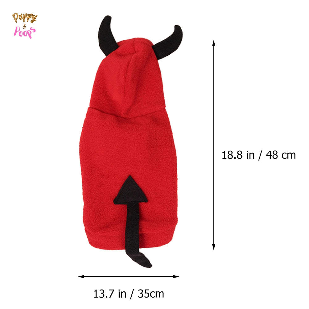 Matching Pet Dog Demon Halloween Costume sold by Poopy and Poops General Pet Store poppyandpoops.ca