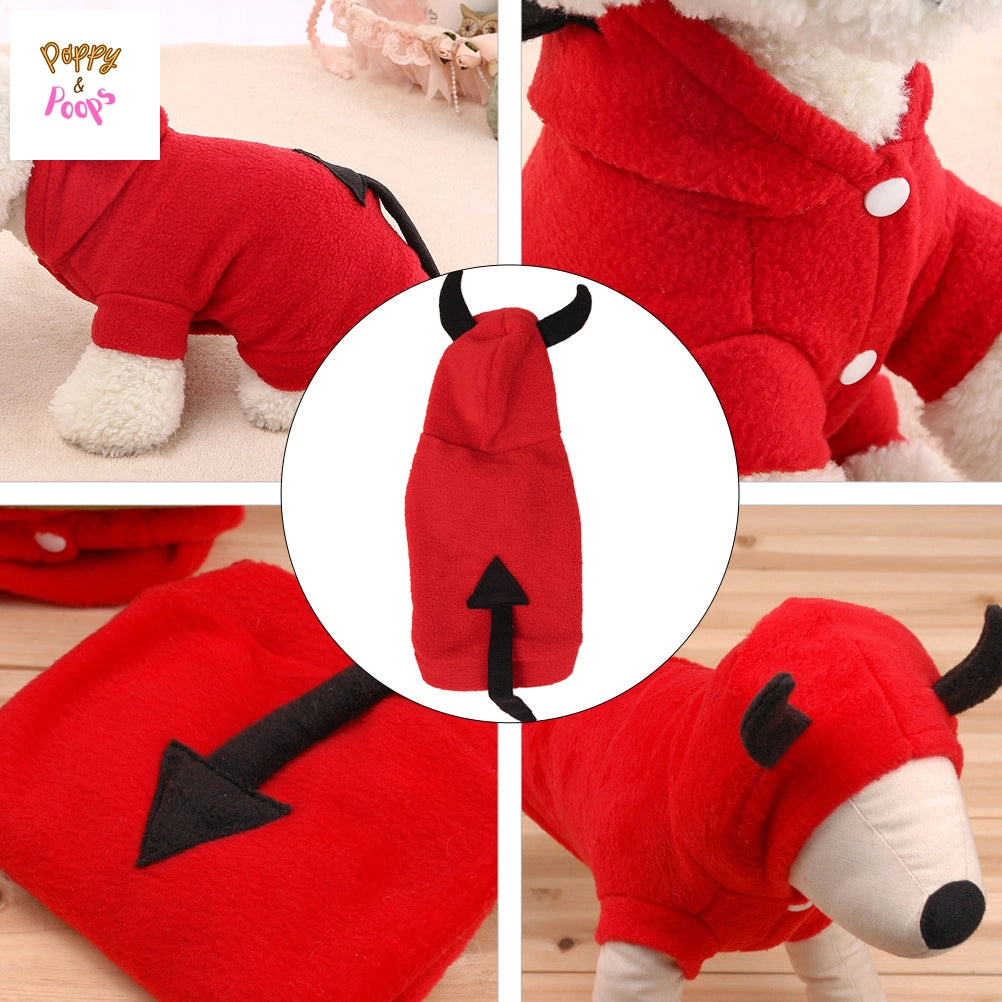 Matching Pet Dog Demon Halloween Costume sold by Poopy and Poops General Pet Store poppyandpoops.ca