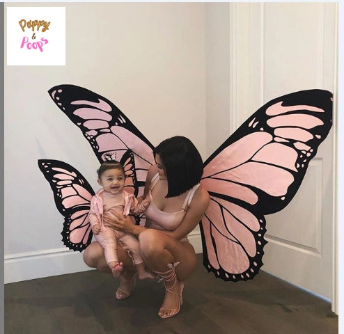 Butterfly Wing Fairy Costume Set Pink sold by Poopy and Poops General Pet Store poppyandpoops.ca
