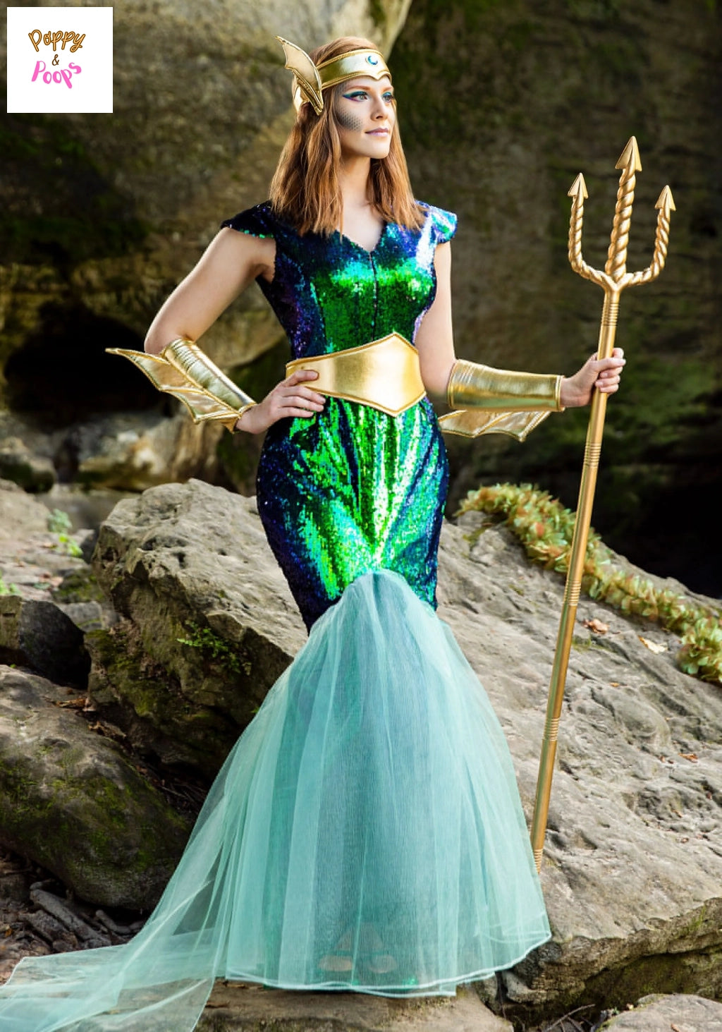 Halloween Costumes for Men Women Little Mermaid And Triton sold by Poopy and Poops General Pet Store poppyandpoops.ca