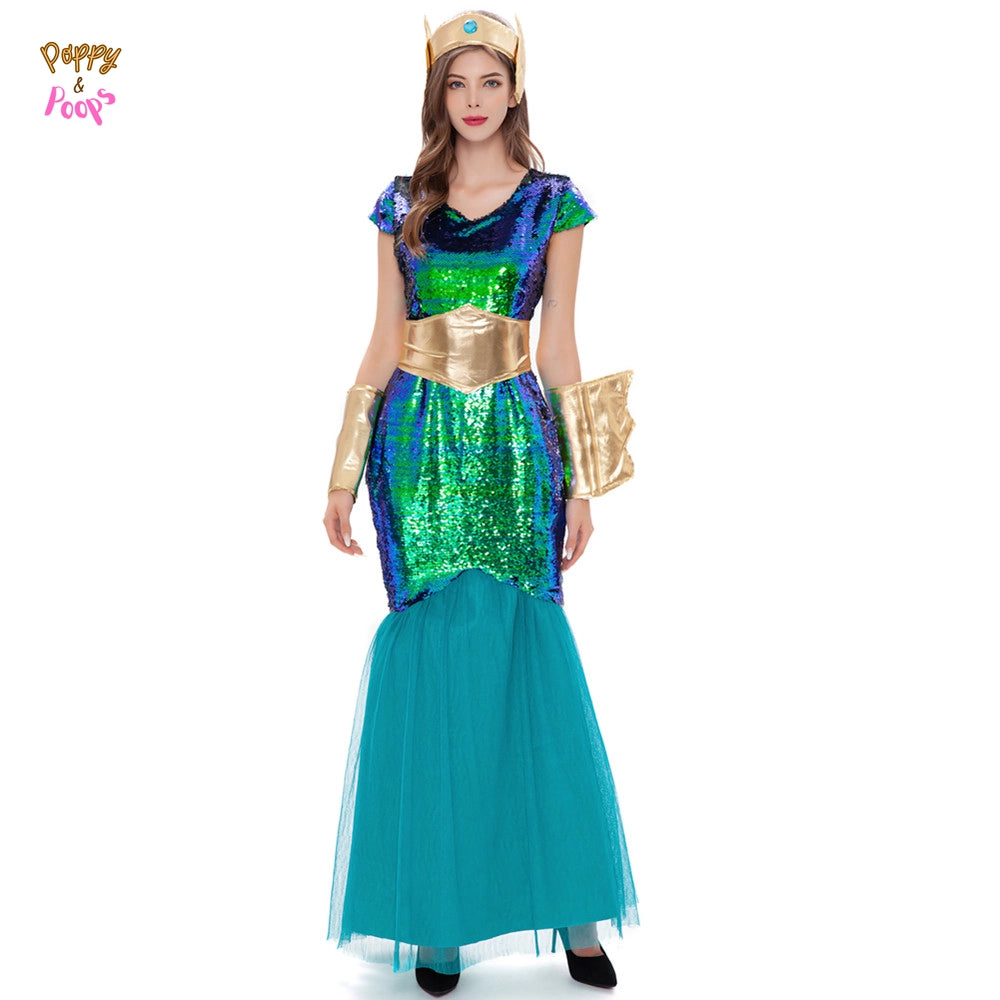 Halloween Costumes for Men Women Little Mermaid And Triton Women CLEOPATRA sold by Poopy and Poops General Pet Store poppyandpoops.ca