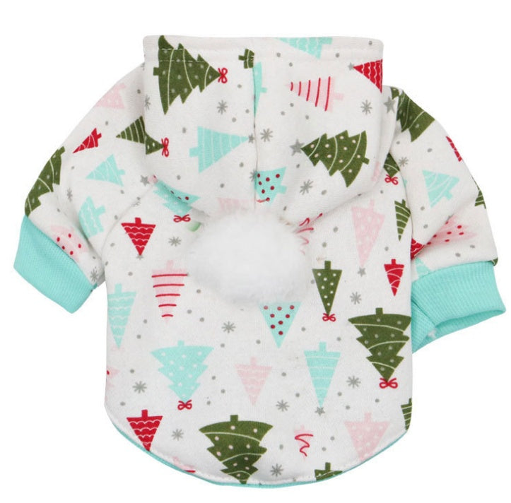 Fleece Christmas Tree, Gingerbread Man Holiday Dog Hoodie Sweater