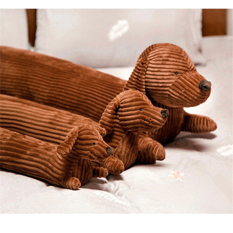 Cute Long Dachshund Home Decor Sofa Pillow In Brown