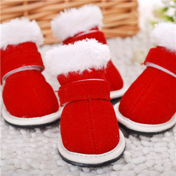 Red Christmas Mr. and Mrs. Claus Dog Boots