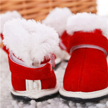 Red Christmas Mr. and Mrs. Claus Dog Boots