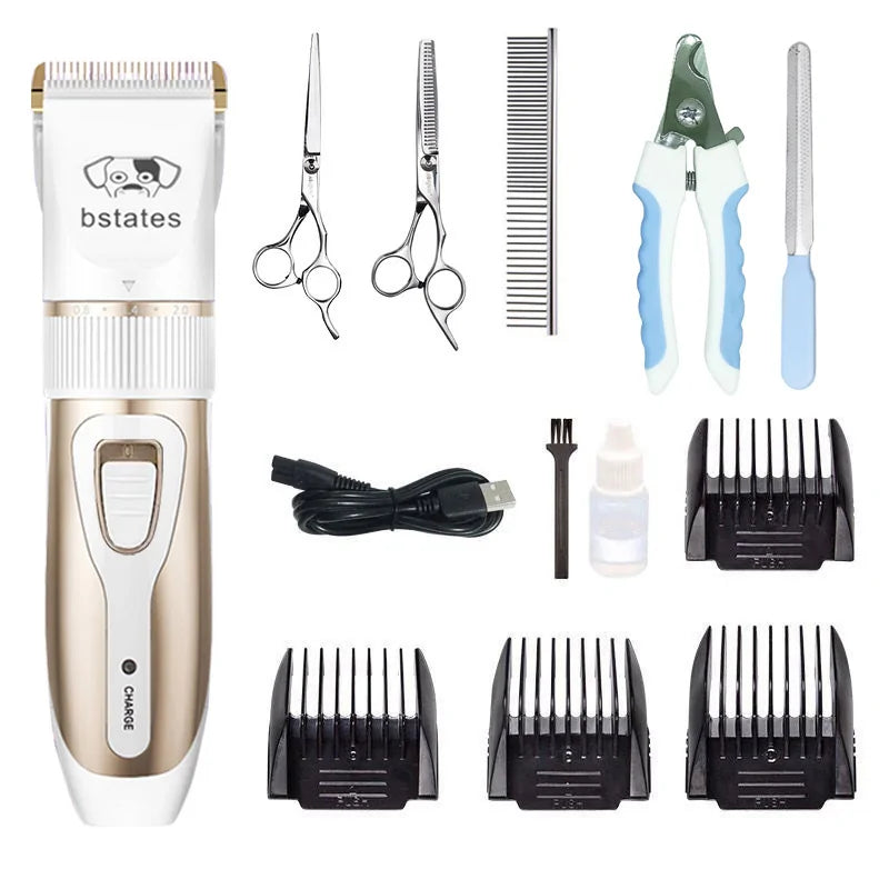 Rechargeable Pet Hair Clipper Grooming Set sold by Poopy and Poops General Pet Store poppyandpoops.ca