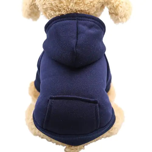 Soft Fleece Pet Dog Hoodie Blue Medium sold by Poopy and Poops General Pet Store poppyandpoops.ca