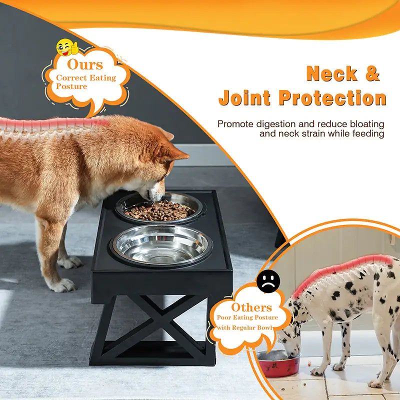 Angled Mess Free Dog Bowl sold by Poopy and Poops General Pet Store poppyandpoops.ca