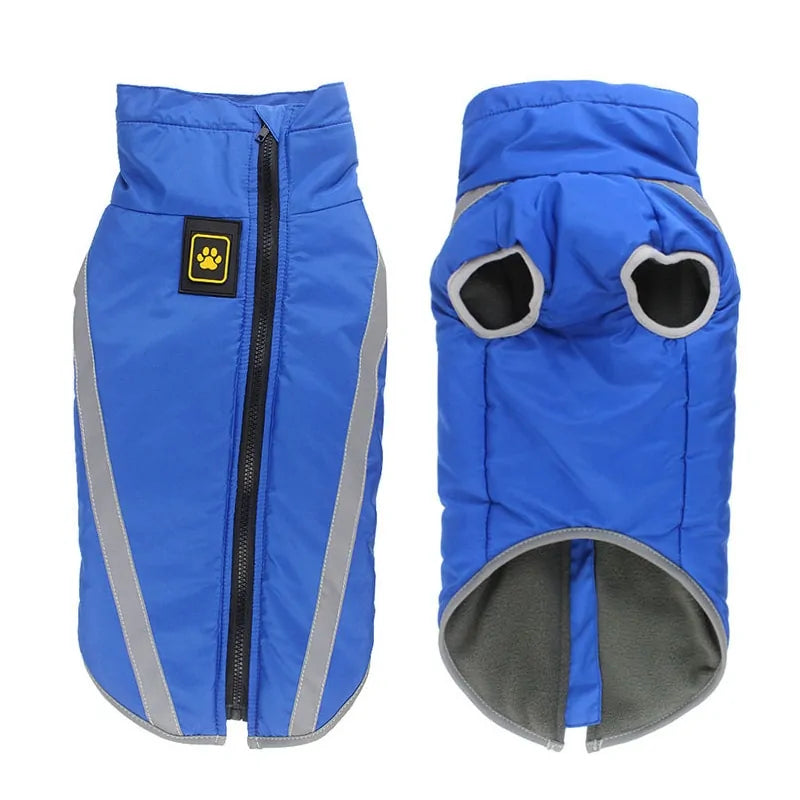 Waterproof Winter Reflective Large Dog Jacket Blue Sextuple Extra Large sold by Poopy and Poops General Pet Store poppyandpoops.ca