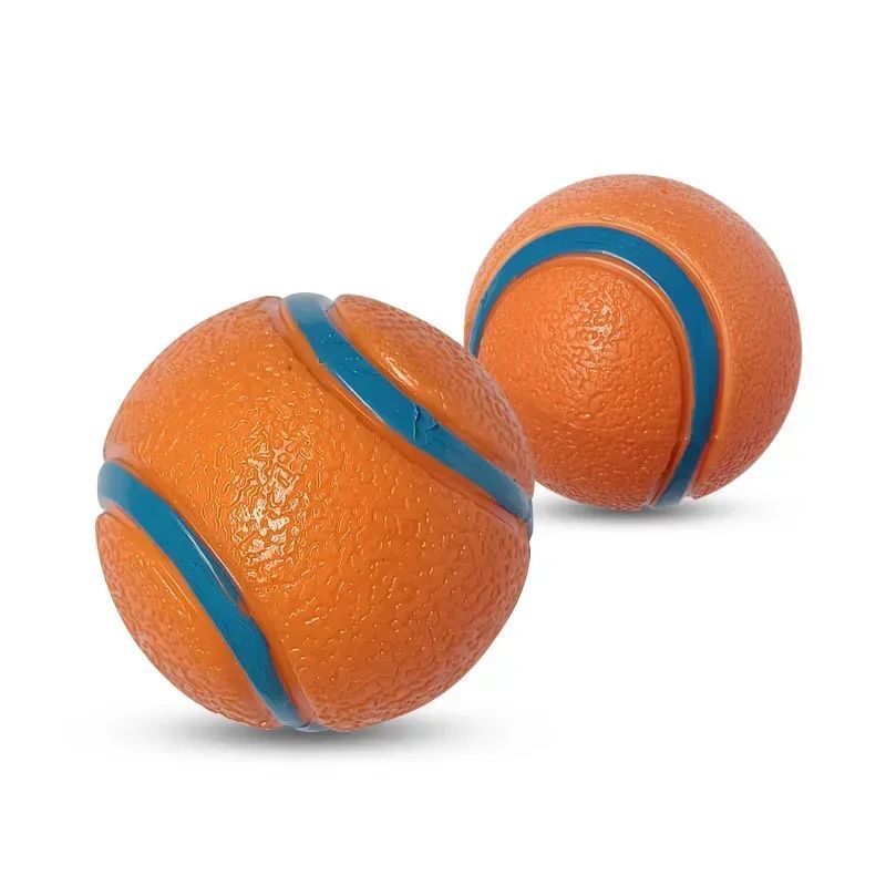 Rubber Dog Ball for Medium to Small Dogs in Orange