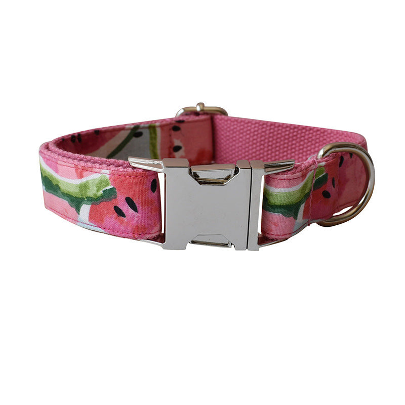 Watermelon Print Dog Collar and Pet Leash