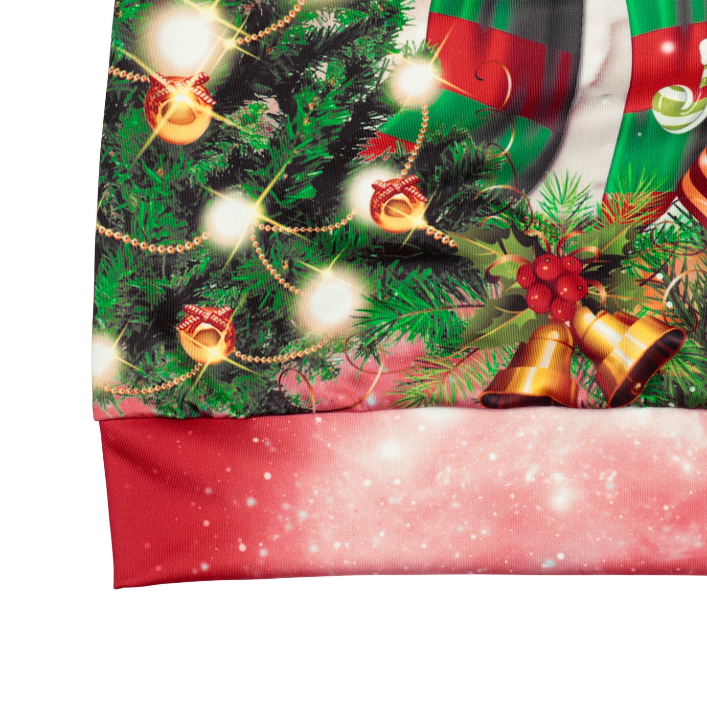 Ugly Christmas Dog Printed Polyester Crew Neck Pullover Sweater