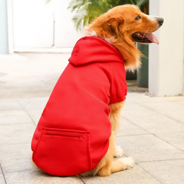 Warm Dog Hoodies for Medium-Large Dogs Red sold by Poopy and Poops General Pet Store poppyandpoops.ca