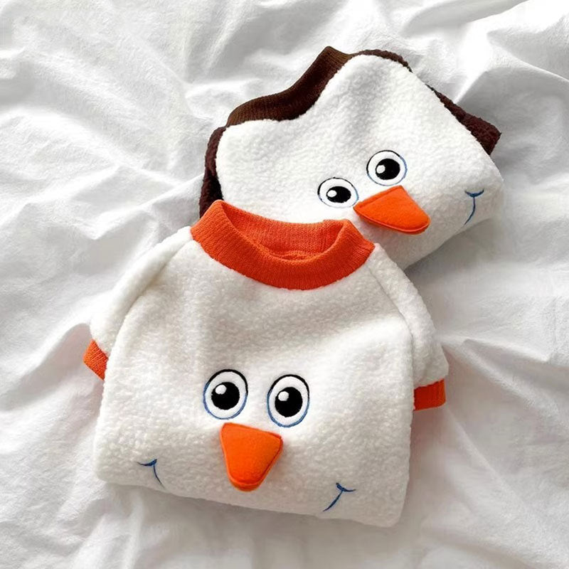 Warm Christmas Carrot Nose Snowman Dog Sweater
