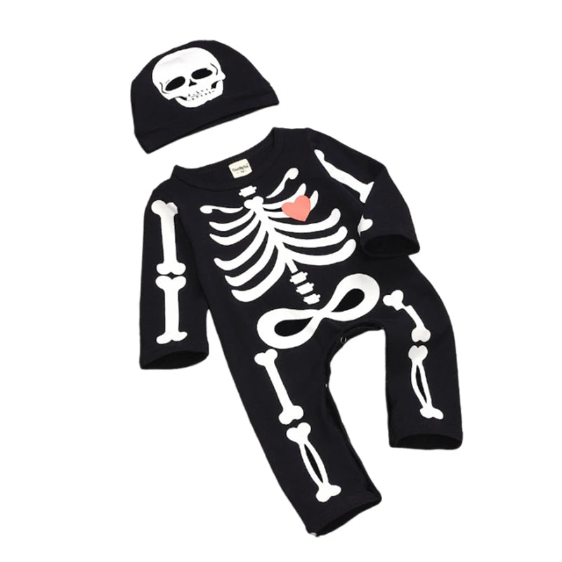 Baby Boys Girls Bat Pumpkin Skeleton Christmas Eve Horror Halloween Costume B sold by Poopy and Poops General Pet Store poppyandpoops.ca