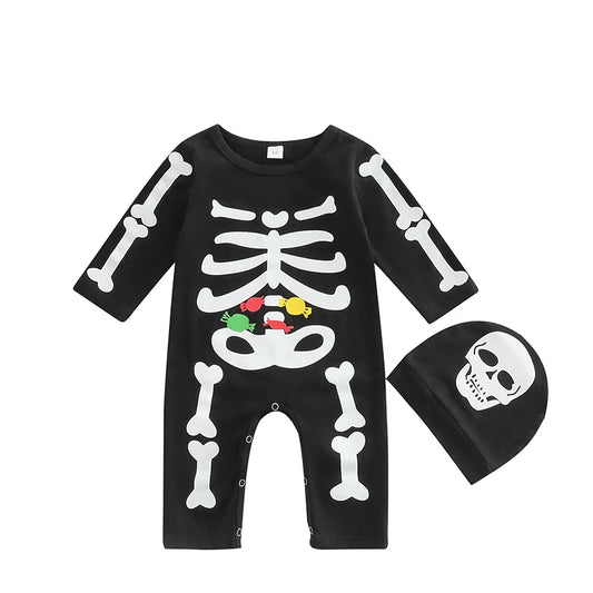 Baby Boys Girls Bat Pumpkin Skeleton Christmas Eve Horror Halloween Costume A sold by Poopy and Poops General Pet Store poppyandpoops.ca