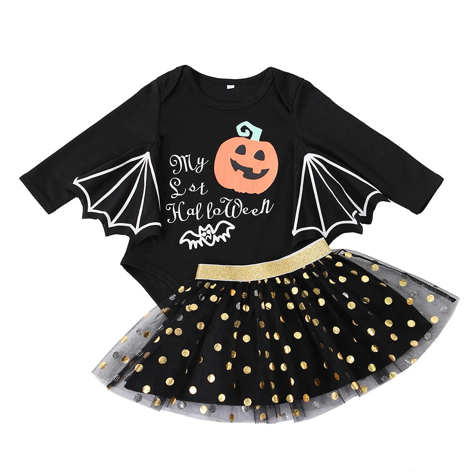 Baby Boys Girls Bat Pumpkin Skeleton Christmas Eve Horror Halloween Costume G sold by Poopy and Poops General Pet Store poppyandpoops.ca