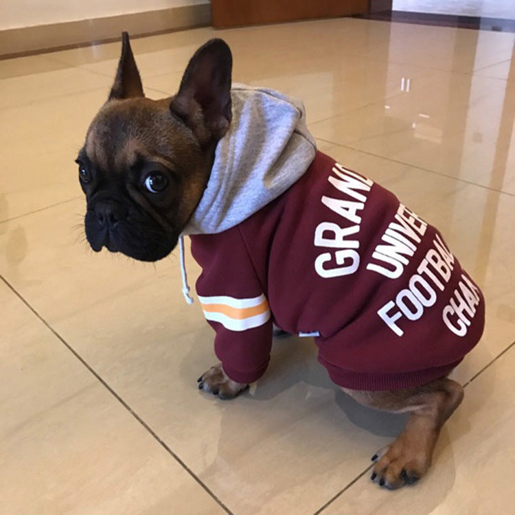 Grandy and D Football Champion Hoodie in Red and Green