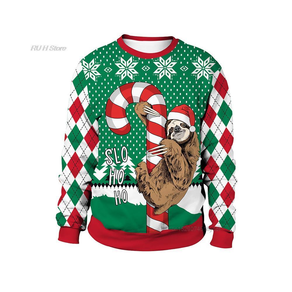 Unisex Animal Print Ugly Christmas Sweater
