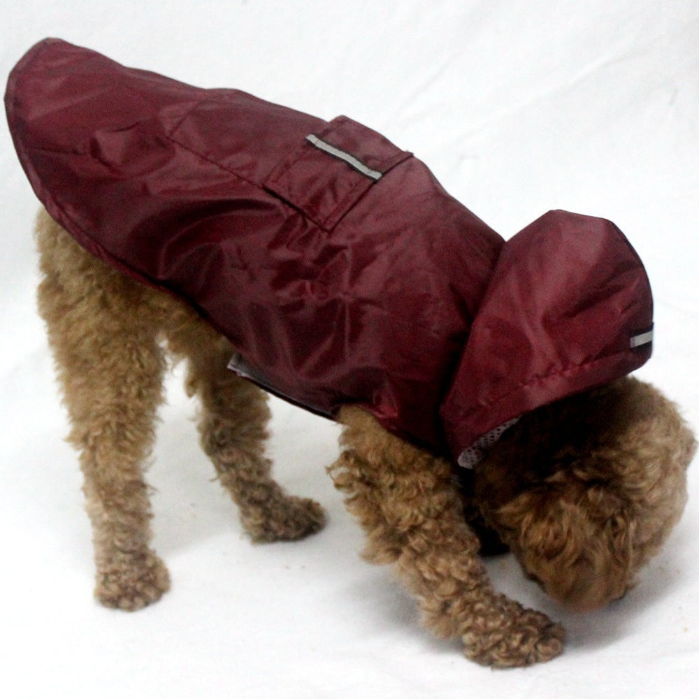 Pet Waterproof Windproof Hood Puppy Raincoat