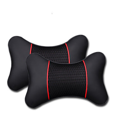 Bone Shaped Car Seat Neck Headrest Pillow in Red Black and White