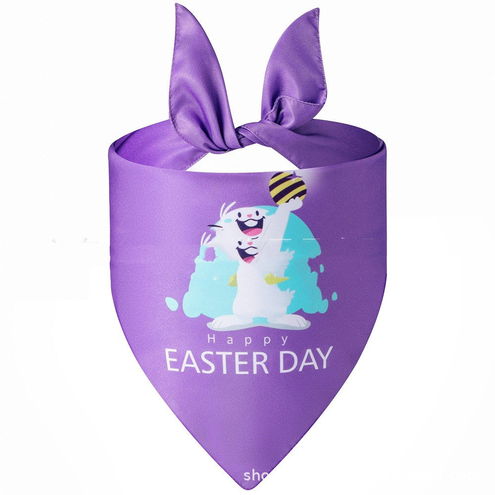 Easter Pet Spit Towel Bunny Triangular Bandage