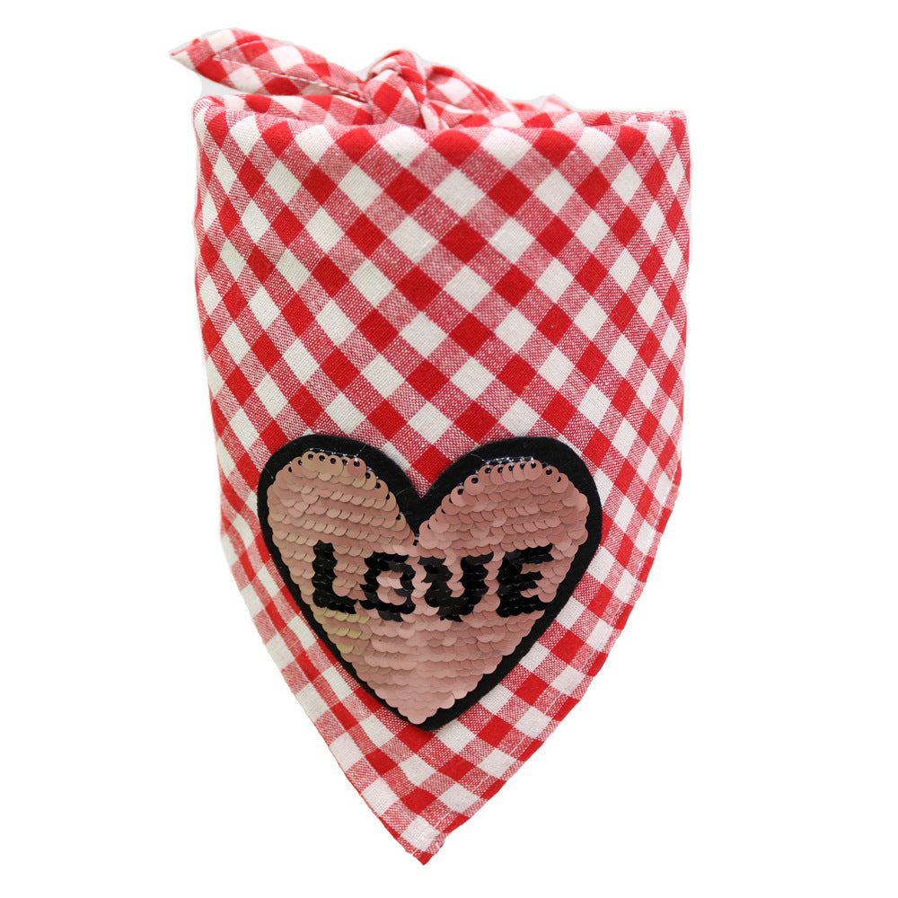 Pet Dog Valentine's Day Triangle Bandana