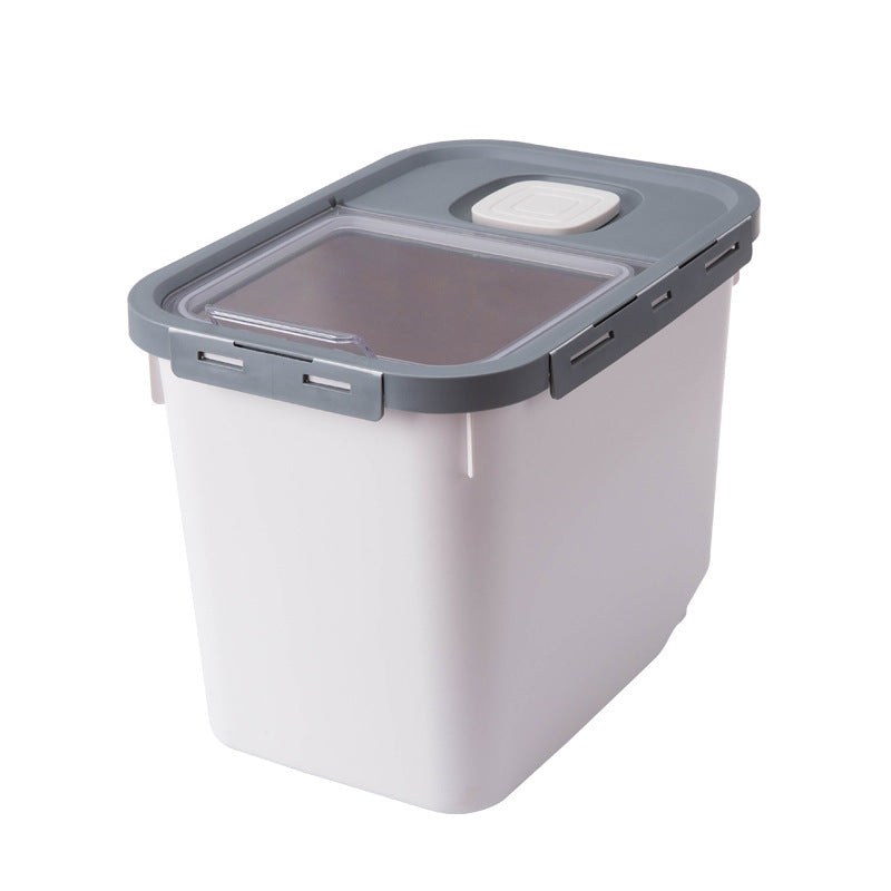 Pet Dog Food Moisture-proof Sealed Food Storage Barrel 12L Capacity