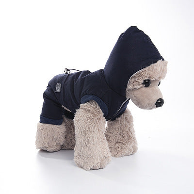 Plus velvet four-legged cotton coat