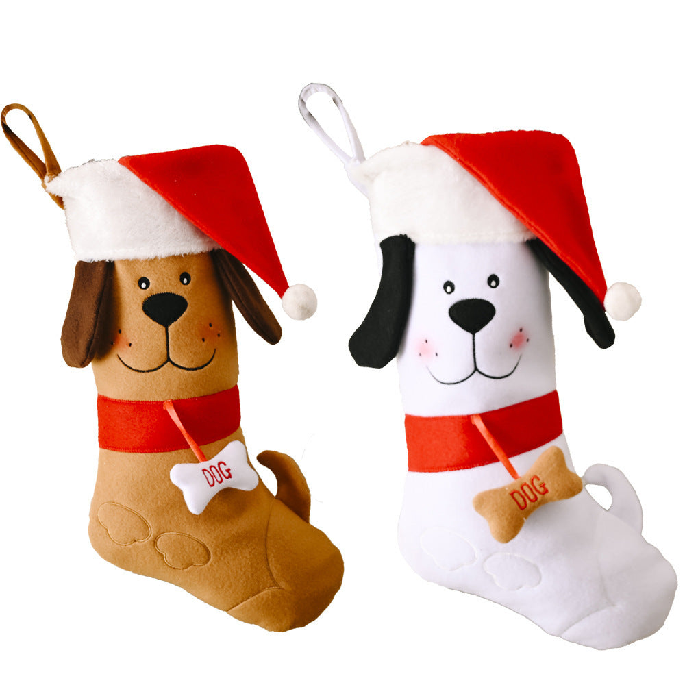 Christmas Santa Dog Gift Stocking
