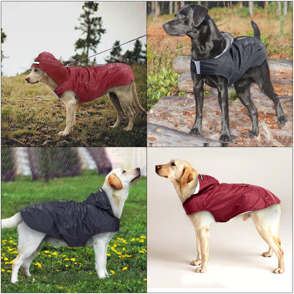 Pet Waterproof Windproof Hood Puppy Raincoat