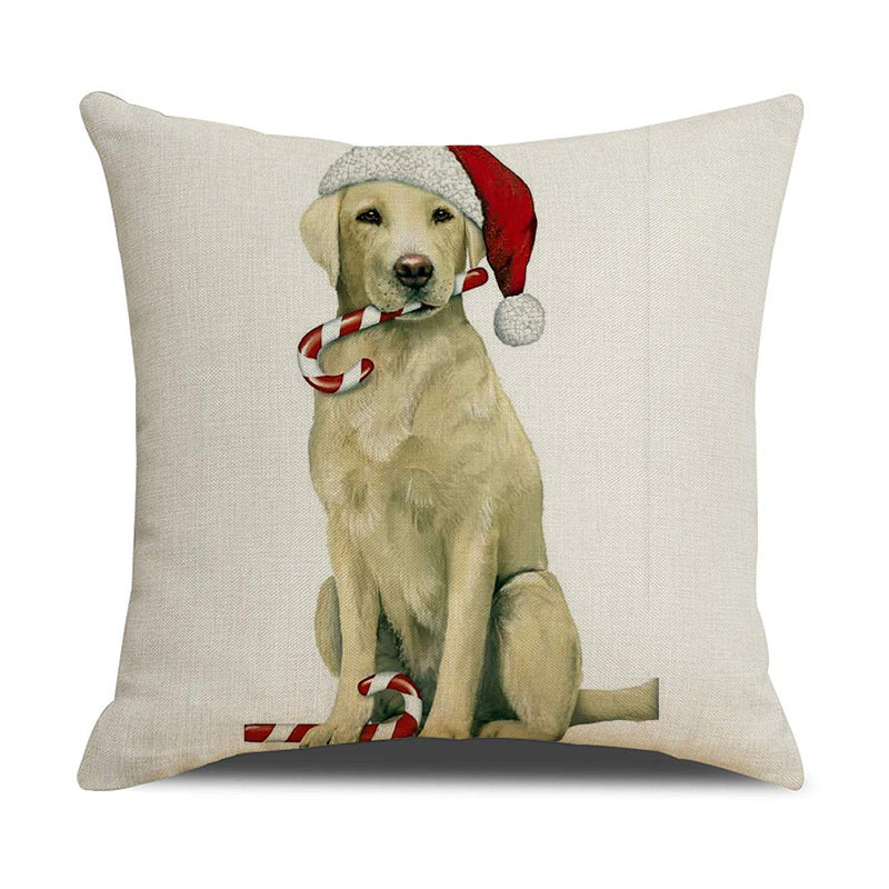 Lab and Dachshund  Animal Printed Christmas Pillowcase