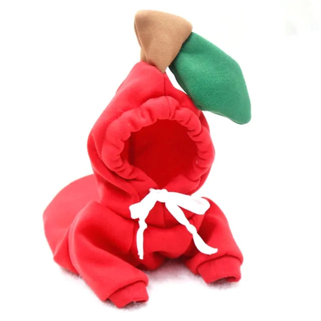 Warm Dog Winter Hoodie Costume Cute Fruit Dog Red Large sold by Poopy and Poops General Pet Store poppyandpoops.ca