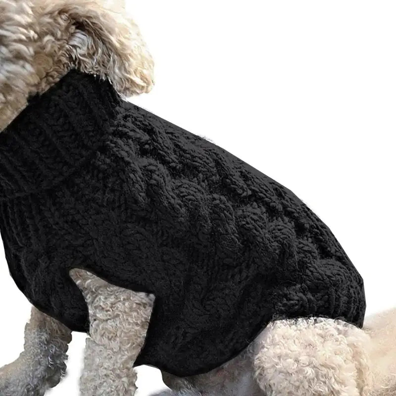 Twist Dog Sweaters Black M sold by Poopy and Poops General Pet Store poppyandpoops.ca