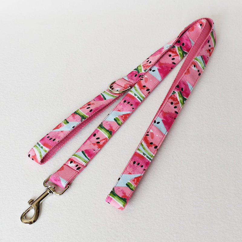 Watermelon Print Dog Collar and Pet Leash