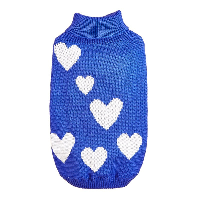 Heart Valentine's Day Knitted Dog Sweater