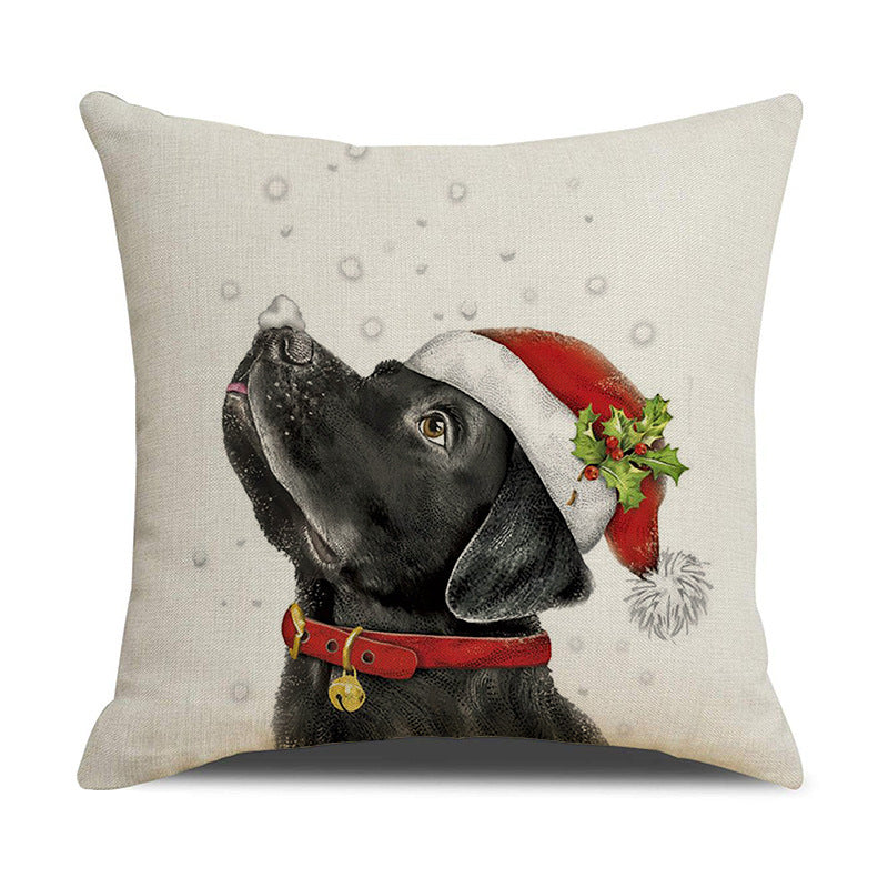 Lab and Dachshund  Animal Printed Christmas Pillowcase